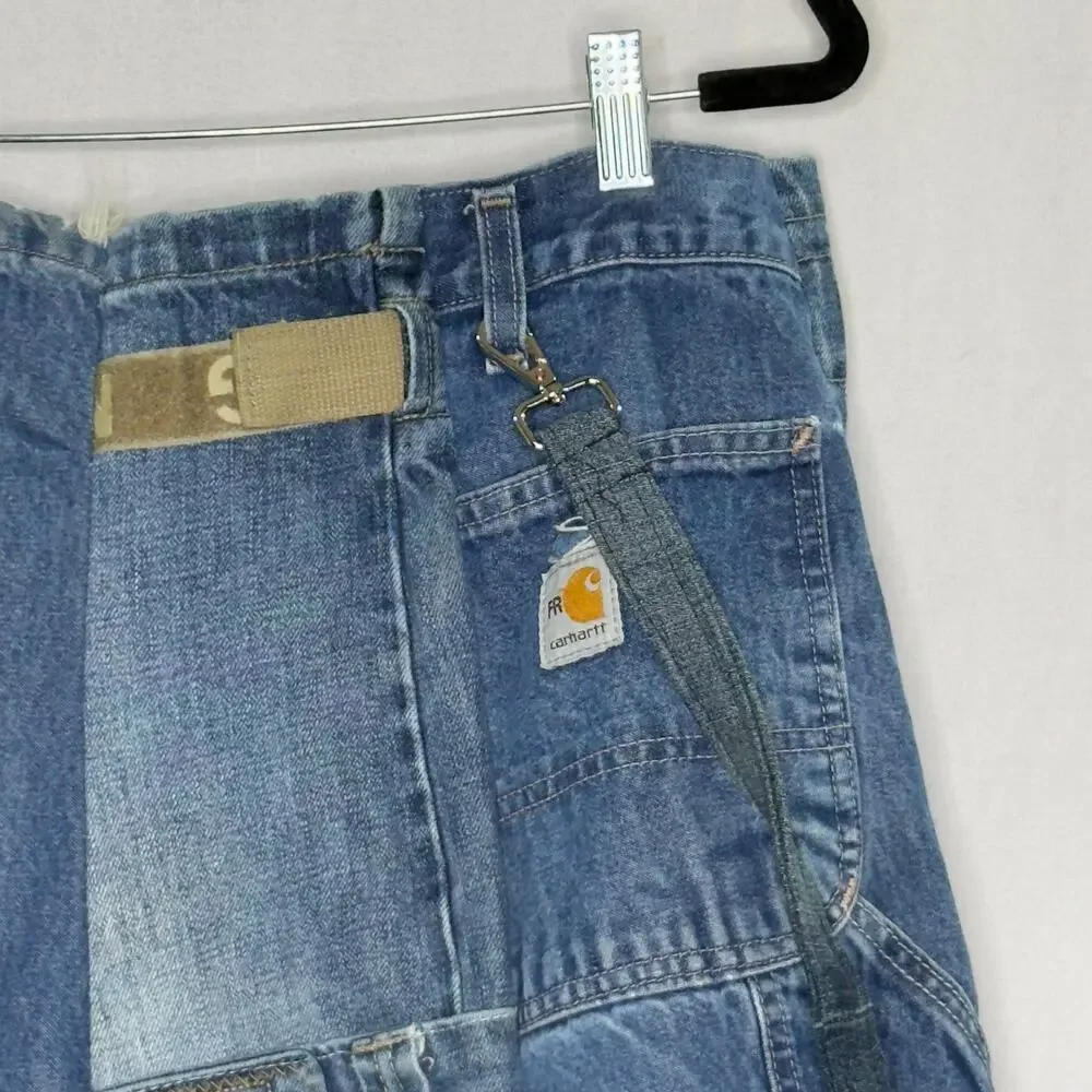 Handmade Vintage Y2K 90's Inspired Baggy Denim Jean Shorts Carhartt